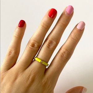 J. Crew Neon Yellow Enamel Ring